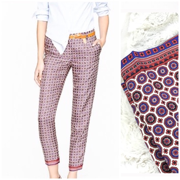J. Crew Pants - J. Crew Collection Silk Scarf Foulard Pants